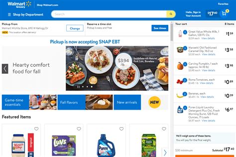 walmart online grocery shopping official site.